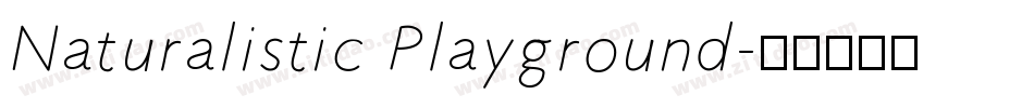 Naturalistic Playground字体转换